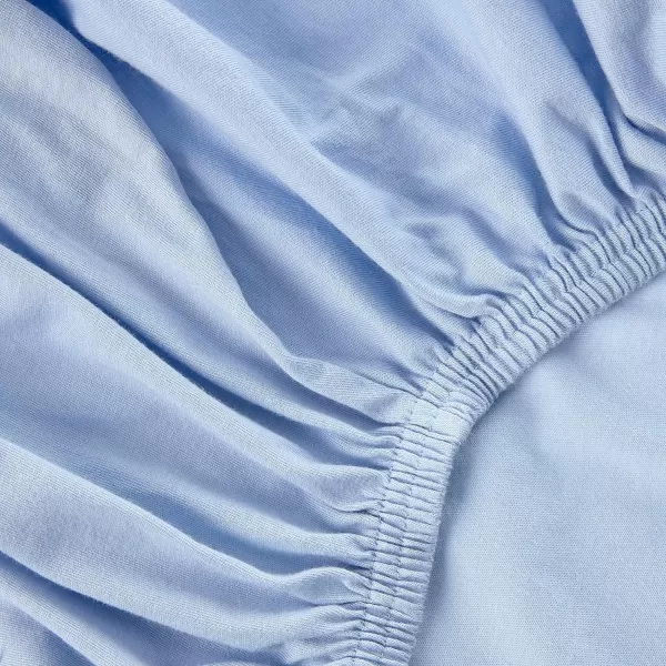 HonestBaby Fitted Crib Sheets Fits Standard Mattress Bassinet Mini Solids 100 Organic Cotton Baby Boys Girls Unisex1 Kentucky Blue Fitted Crib Sheet