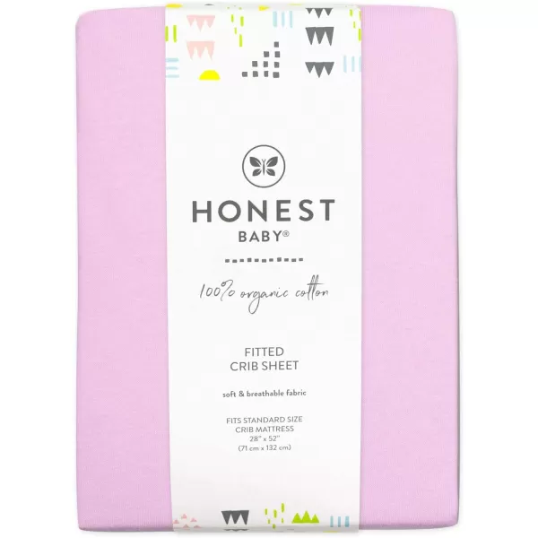 HonestBaby Fitted Crib Sheets Fits Standard Mattress Bassinet Mini Solids 100 Organic Cotton Baby Boys Girls Unisex1 Lavender Fitted Crib Sheet