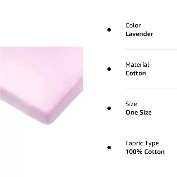 HonestBaby Fitted Crib Sheets Fits Standard Mattress Bassinet Mini Solids 100 Organic Cotton Baby Boys Girls Unisex1 Lavender Fitted Crib Sheet