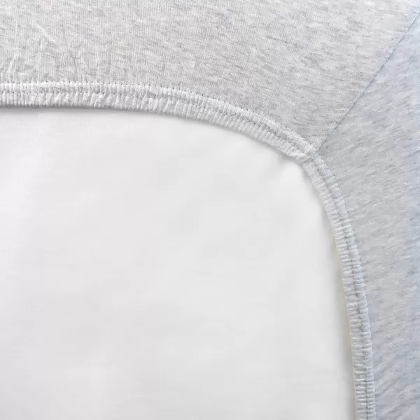 HonestBaby Fitted Crib Sheets Fits Standard Mattress Bassinet Mini Solids 100 Organic Cotton Baby Boys Girls Unisex1 Light Gray Heather Fitted Crib Sheet