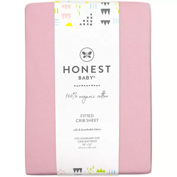 HonestBaby Fitted Crib Sheets Fits Standard Mattress Bassinet Mini Solids 100 Organic Cotton Baby Boys Girls Unisex1 Light Pink Fitted Crib Sheet