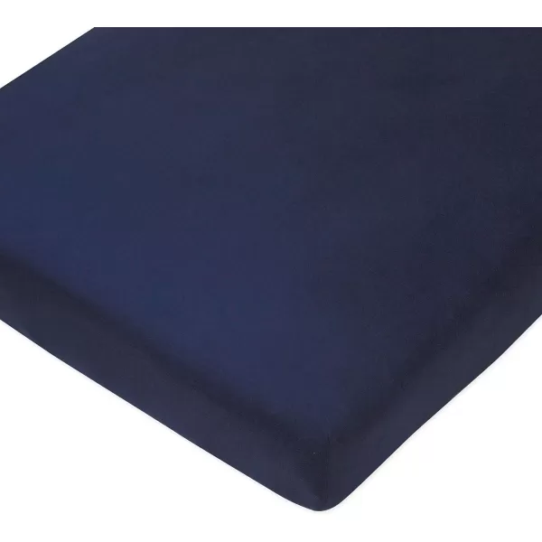 HonestBaby Fitted Crib Sheets Fits Standard Mattress Bassinet Mini Solids 100 Organic Cotton Baby Boys Girls Unisex1 Navy Fitted Crib Sheet