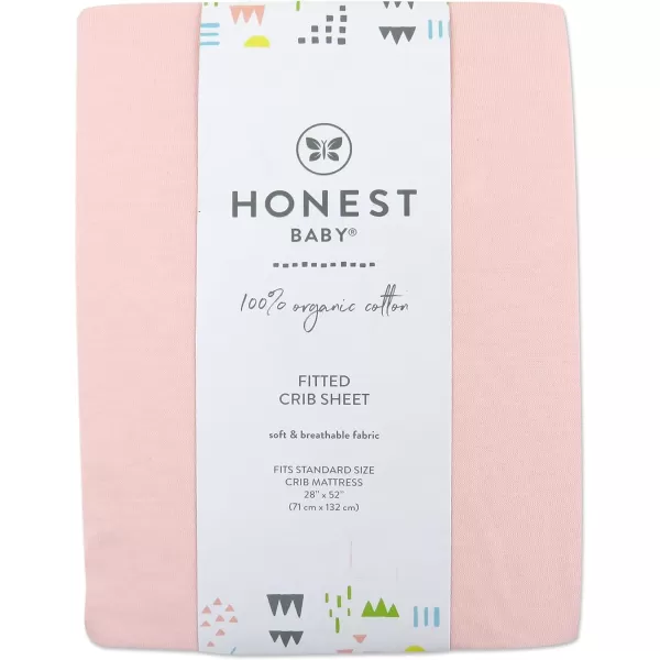 HonestBaby Fitted Crib Sheets Fits Standard Mattress Bassinet Mini Solids 100 Organic Cotton Baby Boys Girls Unisex1 Pink Salt Fitted Crib Sheet