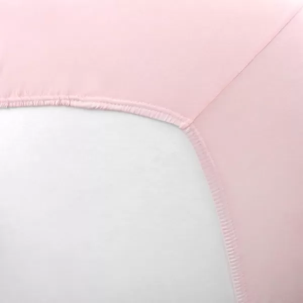 HonestBaby Fitted Crib Sheets Fits Standard Mattress Bassinet Mini Solids 100 Organic Cotton Baby Boys Girls Unisex1 Pink Salt Fitted Crib Sheet