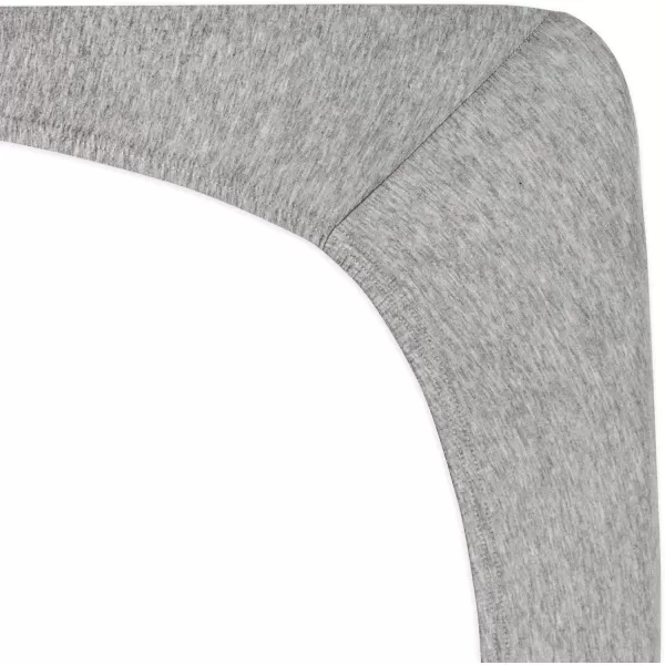 HonestBaby Fitted Crib Sheets Fits Standard Mattress Bassinet Mini Solids 100 Organic Cotton Baby Boys Girls Unisex2 Heather Gray Fitted Crib Sheet Set