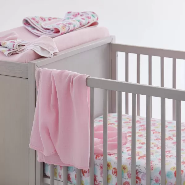 HonestBaby Fitted Crib Sheets Fits Standard Mattress Bassinet Mini Solids 100 Organic Cotton Baby Boys Girls Unisex2 Light Pink Fitted Crib Sheet Set