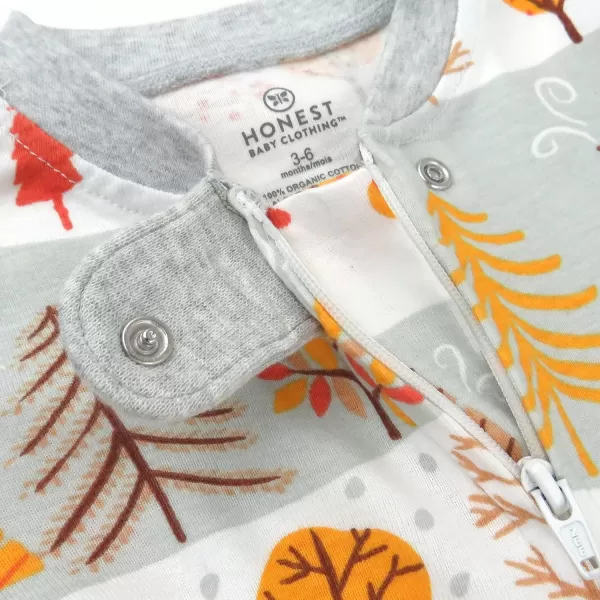 HonestBaby Footed Sleep amp Play Pajamas Organic Cotton for Infant Baby Boys LEGACY1 Fall Peak
