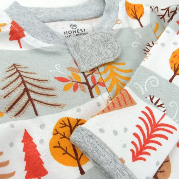 HonestBaby Footed Sleep amp Play Pajamas Organic Cotton for Infant Baby Boys LEGACY1 Fall Peak