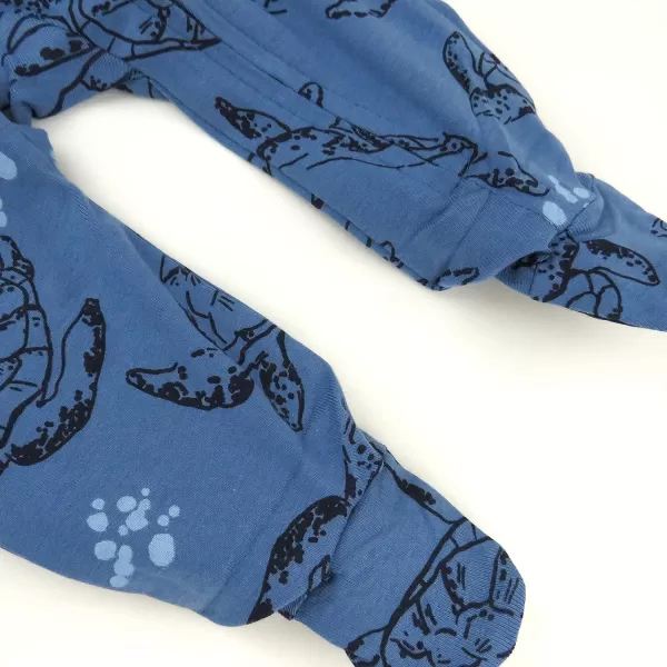 HonestBaby Footed Sleep amp Play Pajamas Organic Cotton for Infant Baby Boys LEGACY2 Jurassic Turtle Indigo
