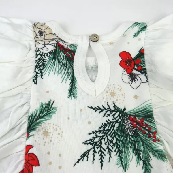 HonestBaby Long Sleeve Bodysuits Multipack Organic Cotton for Infant Baby Girls5pack Emerald Floral