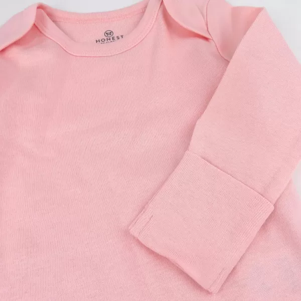 HonestBaby Long Sleeve Bodysuits Multipack Organic Cotton for Infant Baby Girls5pack Strawberry Ice