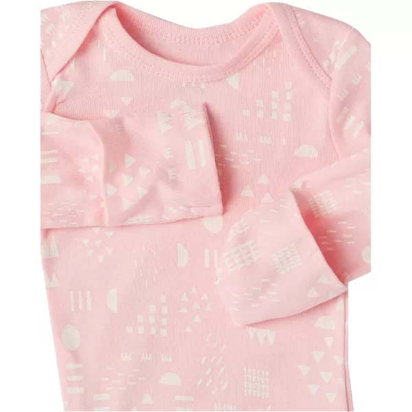 HonestBaby Long Sleeve Bodysuits Multipack Organic Cotton for Infant Baby Girls5pack Tutu Cute