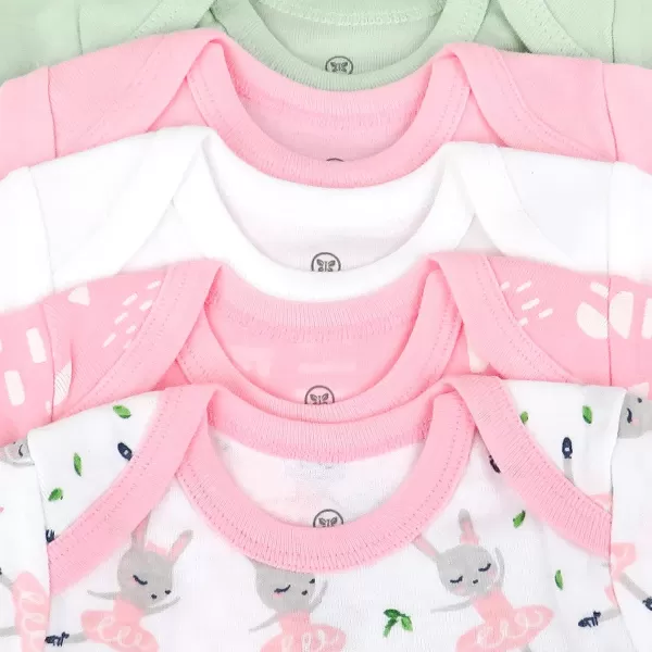 HonestBaby Long Sleeve Bodysuits Multipack Organic Cotton for Infant Baby Girls5pack Tutu Cute