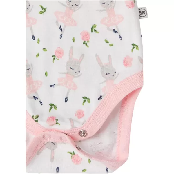 HonestBaby Long Sleeve Bodysuits Multipack Organic Cotton for Infant Baby Girls5pack Tutu Cute