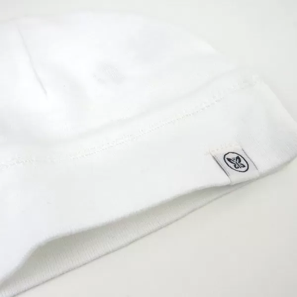 HonestBaby Multipack Baby Cap Hats and Mitts Sets No Scratch Mittens 100 Organic Cotton for Newborn Boys Girls Unisex6pack Bright White