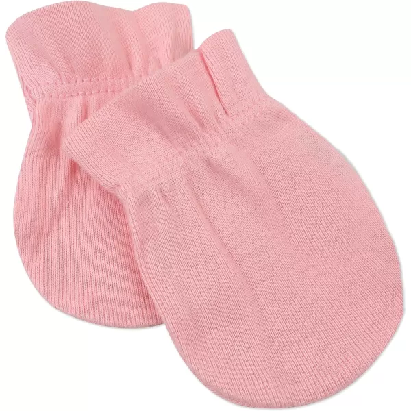 HonestBaby Multipack Baby Cap Hats and Mitts Sets No Scratch Mittens 100 Organic Cotton for Newborn Boys Girls Unisex6pack Twinkle Star WhitePink