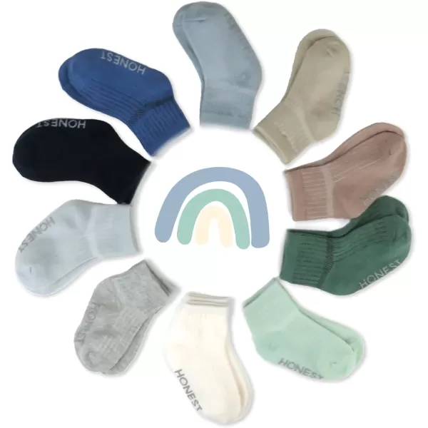 HonestBaby Multipack Cozy Socks Sustainably Made for Infant Baby Toddler Kids Boys Girls Unisex Men and WomenBlue Sunrise