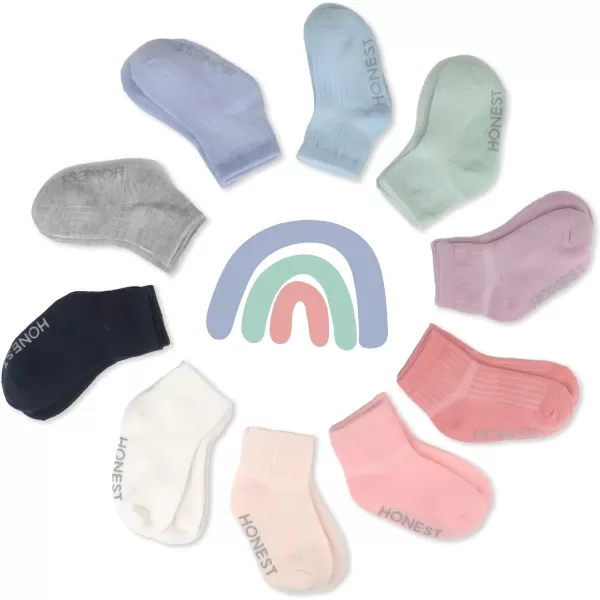 HonestBaby Multipack Cozy Socks Sustainably Made for Infant Baby Toddler Kids Boys Girls Unisex Men and WomenPink Sunset