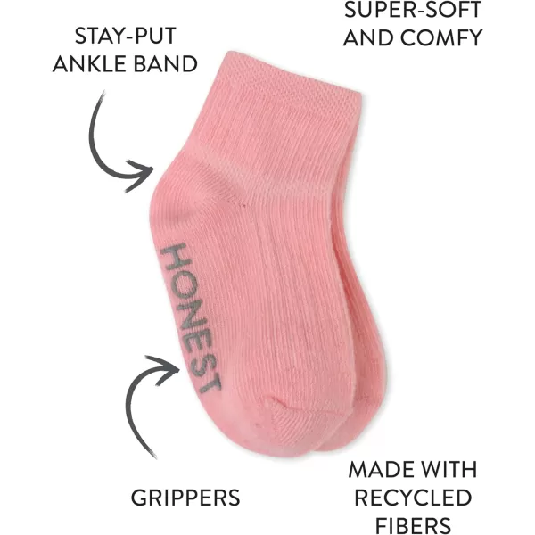 HonestBaby Multipack Cozy Socks Sustainably Made for Infant Baby Toddler Kids Boys Girls Unisex Men and WomenPink Sunset