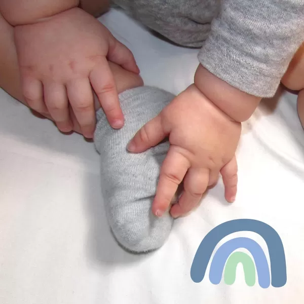HonestBaby Multipack Cozy Socks Sustainably Made for Infant Baby Toddler Kids Boys Girls Unisex Men and WomenRainbow Blues