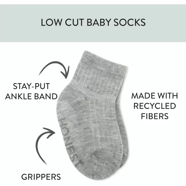 HonestBaby Multipack Cozy Socks Sustainably Made for Infant Baby Toddler Kids Boys Girls Unisex Men and WomenRainbow Blues