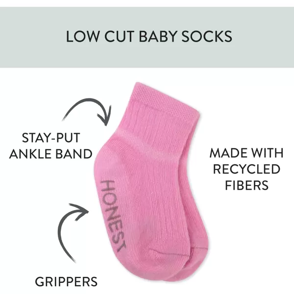 HonestBaby Multipack Cozy Socks Sustainably Made for Infant Baby Toddler Kids Boys Girls Unisex Men and WomenRainbow Pinks