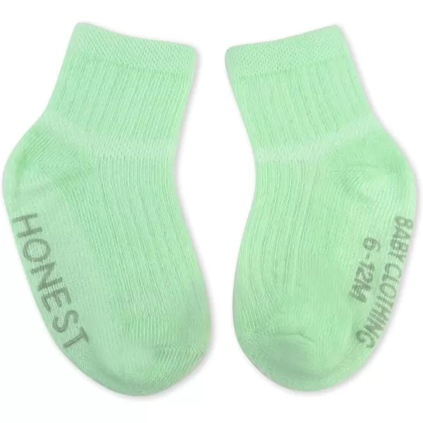 HonestBaby Multipack Cozy Socks Sustainably Made for Infant Baby Toddler Kids Boys Girls Unisex Men and WomenRainbow Pinks