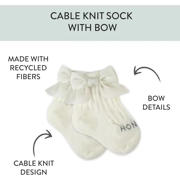 HonestBaby Multipack Cozy Socks Sustainably Made for Infant Baby Toddler Kids Boys Girls Unisex Men and WomenSnow White