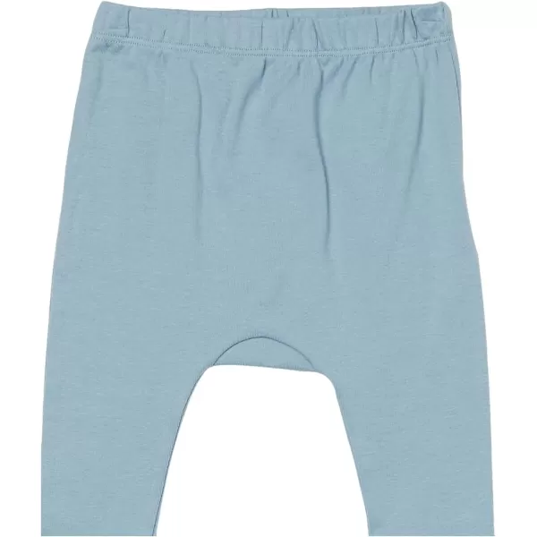HonestBaby Multipack Harem Pants Roomy Fit Pull on Bottoms 100 Organic Cotton for Infant Baby Boys Girls Unisex Legacy3pack Blue Ombre