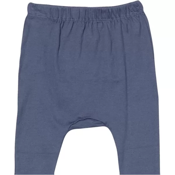 HonestBaby Multipack Harem Pants Roomy Fit Pull on Bottoms 100 Organic Cotton for Infant Baby Boys Girls Unisex Legacy3pack Blue Ombre
