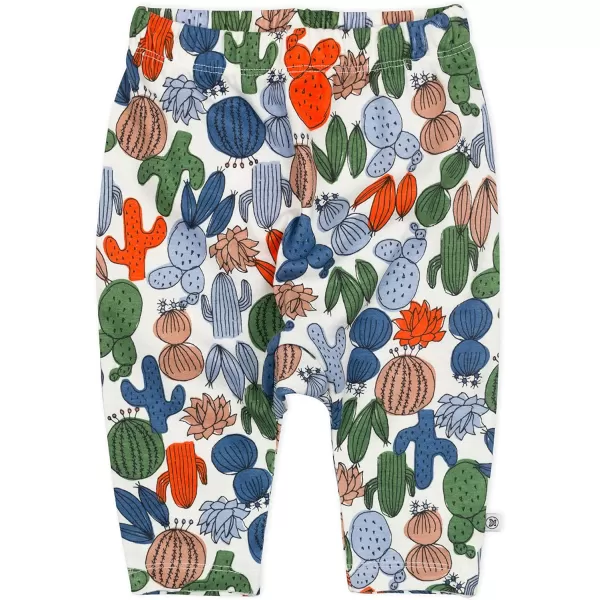 HonestBaby Multipack Harem Pants Roomy Fit Pull on Bottoms 100 Organic Cotton for Infant Baby Boys Girls Unisex Legacy3pack Cactus