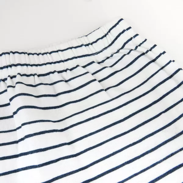 HonestBaby Multipack Harem Pants Roomy Fit Pull on Bottoms 100 Organic Cotton for Infant Baby Boys Girls Unisex Legacy3pack Classic Stripe Navy