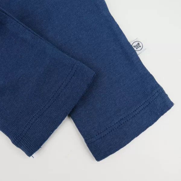 HonestBaby Multipack Harem Pants Roomy Fit Pull on Bottoms 100 Organic Cotton for Infant Baby Boys Girls Unisex Legacy3pack Classic Stripe Navy
