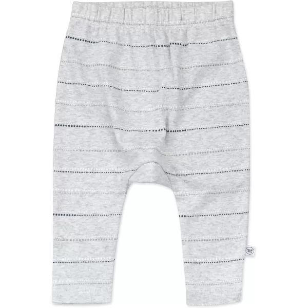 HonestBaby Multipack Harem Pants Roomy Fit Pull on Bottoms 100 Organic Cotton for Infant Baby Boys Girls Unisex Legacy3pack Painted Buffalo Navy Blue