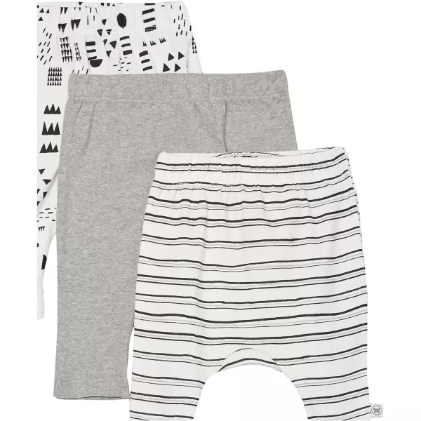 HonestBaby Multipack Harem Pants Roomy Fit Pull on Bottoms 100 Organic Cotton for Infant Baby Boys Girls Unisex Legacy3pack Pattern Play
