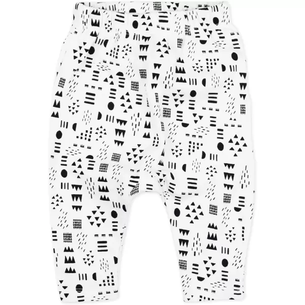 HonestBaby Multipack Harem Pants Roomy Fit Pull on Bottoms 100 Organic Cotton for Infant Baby Boys Girls Unisex Legacy3pack Pattern Play6