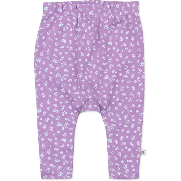 HonestBaby Multipack Harem Pants Roomy Fit Pull on Bottoms 100 Organic Cotton for Infant Baby Boys Girls Unisex Legacy3pack Prairie Pretty