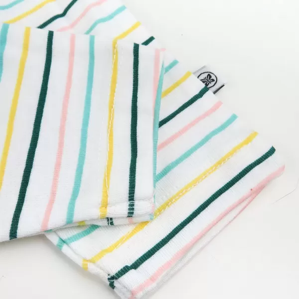 HonestBaby Multipack Harem Pants Roomy Fit Pull on Bottoms 100 Organic Cotton for Infant Baby Boys Girls Unisex Legacy3pack Watercolor Ombre Stripe Aqua Blue
