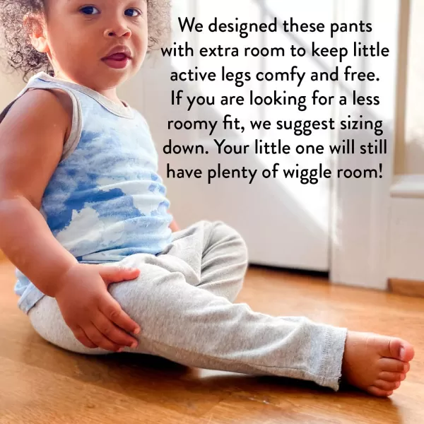 HonestBaby Multipack Harem Pants Roomy Fit Pull on Bottoms 100 Organic Cotton for Infant Baby Boys Girls Unisex Legacy4pack Gray Ombre