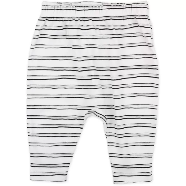 HonestBaby Multipack Harem Pants Roomy Fit Pull on Bottoms 100 Organic Cotton for Infant Baby Boys Girls Unisex Legacy4pack Pattern Play