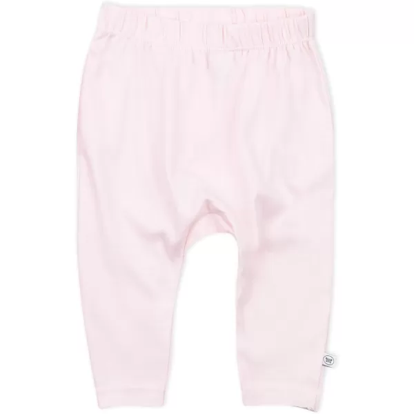 HonestBaby Multipack Harem Pants Roomy Fit Pull on Bottoms 100 Organic Cotton for Infant Baby Boys Girls Unisex Legacy4pack Pink Ombre