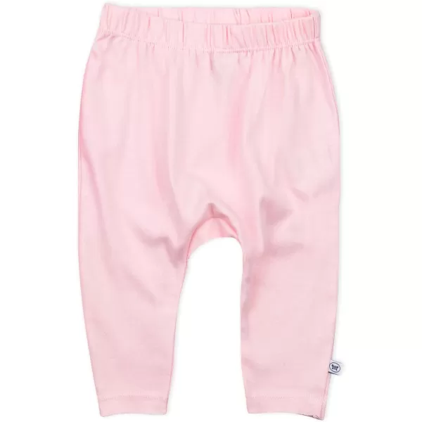 HonestBaby Multipack Harem Pants Roomy Fit Pull on Bottoms 100 Organic Cotton for Infant Baby Boys Girls Unisex Legacy4pack Pink Ombre