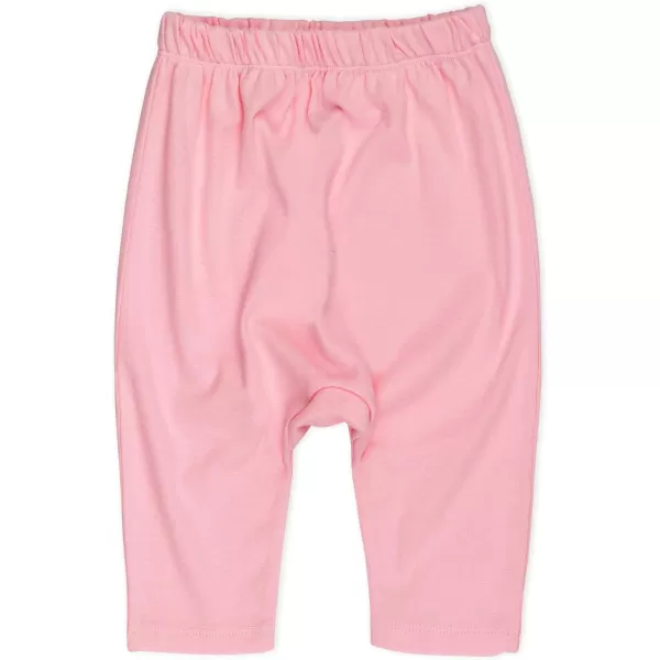 HonestBaby Multipack Harem Pants Roomy Fit Pull on Bottoms 100 Organic Cotton for Infant Baby Boys Girls Unisex Legacy4pack Pink Ombre