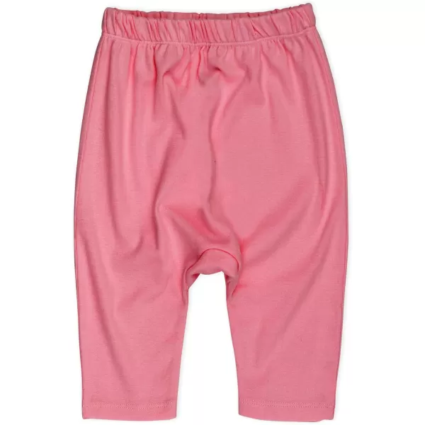 HonestBaby Multipack Harem Pants Roomy Fit Pull on Bottoms 100 Organic Cotton for Infant Baby Boys Girls Unisex Legacy4pack Pink Ombre