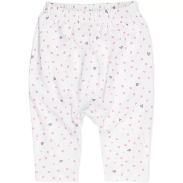 HonestBaby Multipack Harem Pants Roomy Fit Pull on Bottoms 100 Organic Cotton for Infant Baby Boys Girls Unisex Legacy4pack Rose Blossom