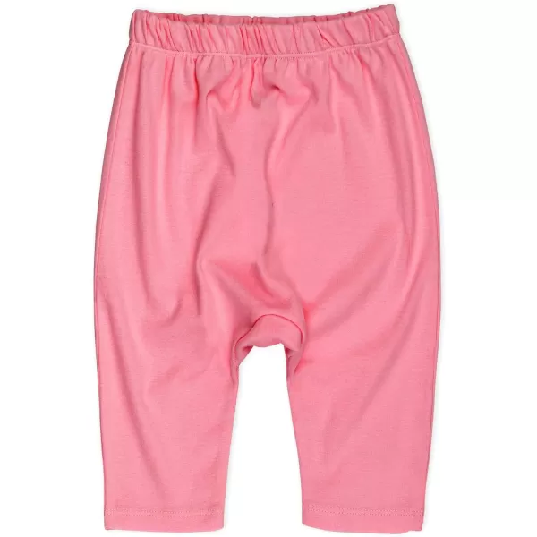 HonestBaby Multipack Harem Pants Roomy Fit Pull on Bottoms 100 Organic Cotton for Infant Baby Boys Girls Unisex Legacy4pack Rose Blossom