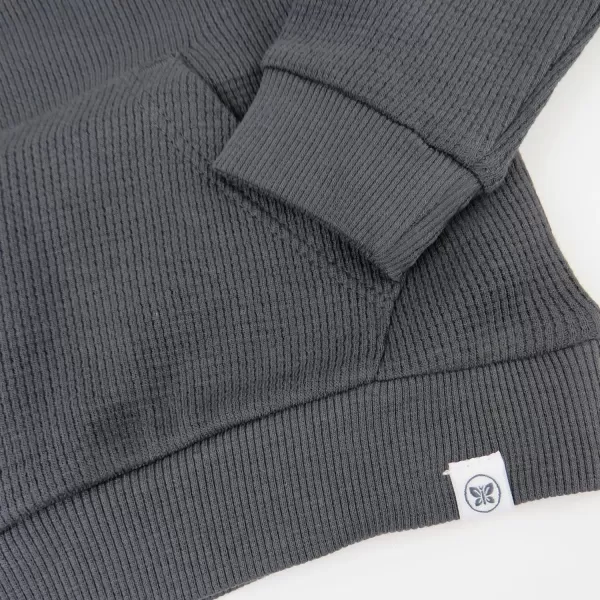 HonestBaby Multipack Pullover Hoodie Sweatshirt Jogger Sweatpant Sets Organic Cotton Baby Toddler Boys Girls UnisexBlackened Pearl