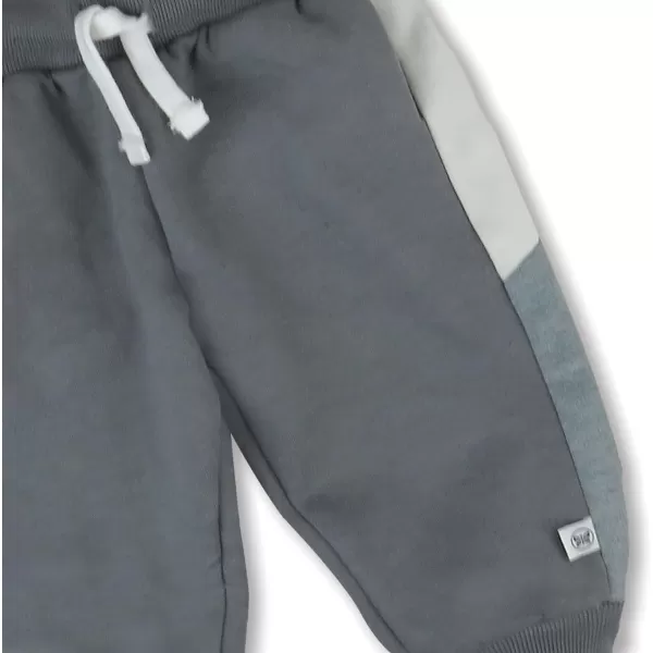 HonestBaby Multipack Pullover Hoodie Sweatshirt Jogger Sweatpant Sets Organic Cotton Baby Toddler Boys Girls UnisexCharcoal Heather Grey