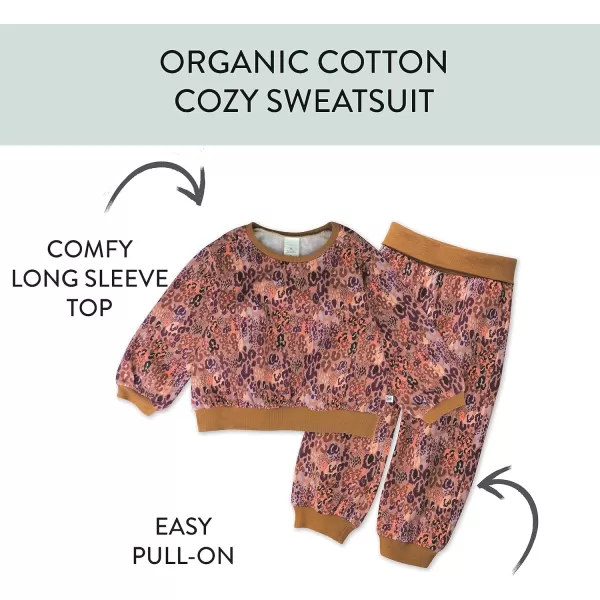 HonestBaby Multipack Pullover Hoodie Sweatshirt Jogger Sweatpant Sets Organic Cotton Baby Toddler Boys Girls UnisexDreamy Jaguar 2 Piece