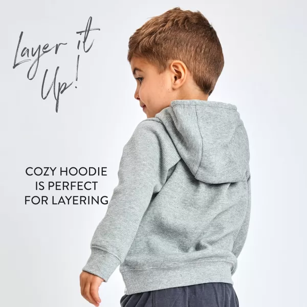 HonestBaby Multipack Pullover Hoodie Sweatshirt Jogger Sweatpant Sets Organic Cotton Baby Toddler Boys Girls UnisexGray Heather Hoodie